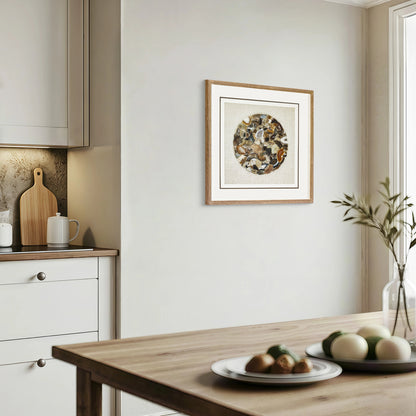 Earth's Canvas – Handwoven Linen Framed with Natural Agate Specimens - Jemento