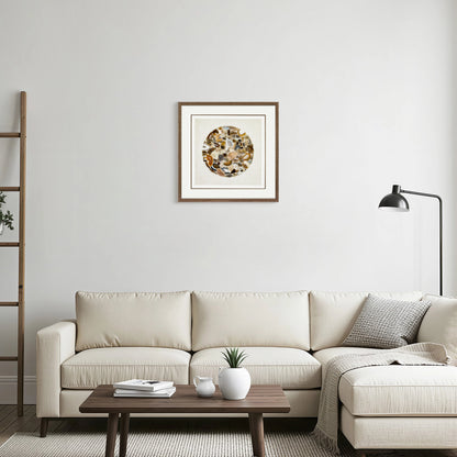 Earth's Canvas – Handwoven Linen Framed with Natural Agate Specimens - Jemento