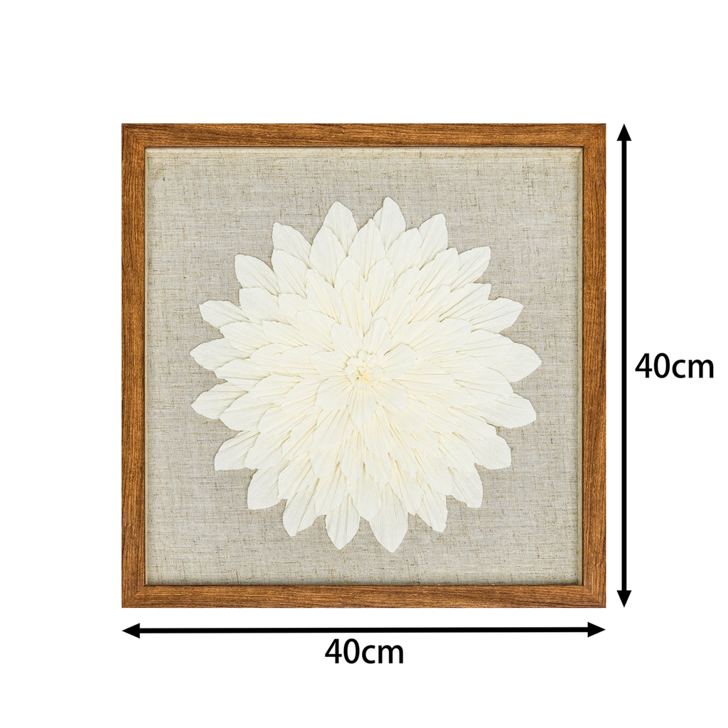 Maße der Wanddekoration: 30x30 cm, quadratisches Format