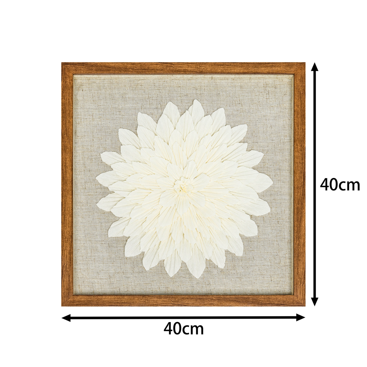 Maße der Wanddekoration: 30x30 cm, quadratisches Format