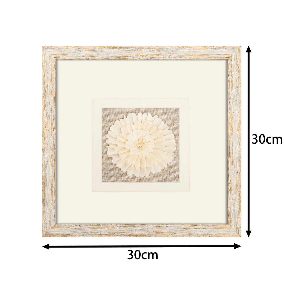 Produktabmessungen: 30x30 cm quadratisches Wandbild Sola-Blume