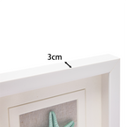 Detailansicht weißer Objektrahmen 3cm tief für 3D Wandbild Seestern - Jemento