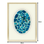 MSeascape in Stone: Banded Agate Art on Heather Grey Linen - Jemento