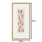 Natürlicher Rosenquarz mit Goldakzent Wandbild - Jemento