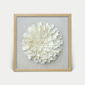 Sola - Blume - Wanddeko mit naturfarbenem Holzrahmen - Jemento