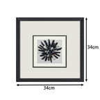 Zenith" Agate & Rock Crystal Wall Art – Handcrafted on a Zen - Gray Frame - Jemento